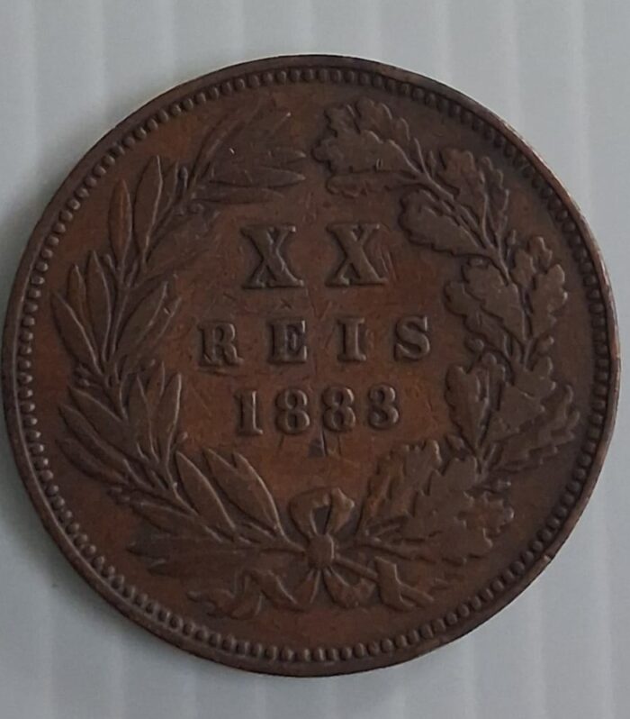 Portugal 20 Reis world coin 1883