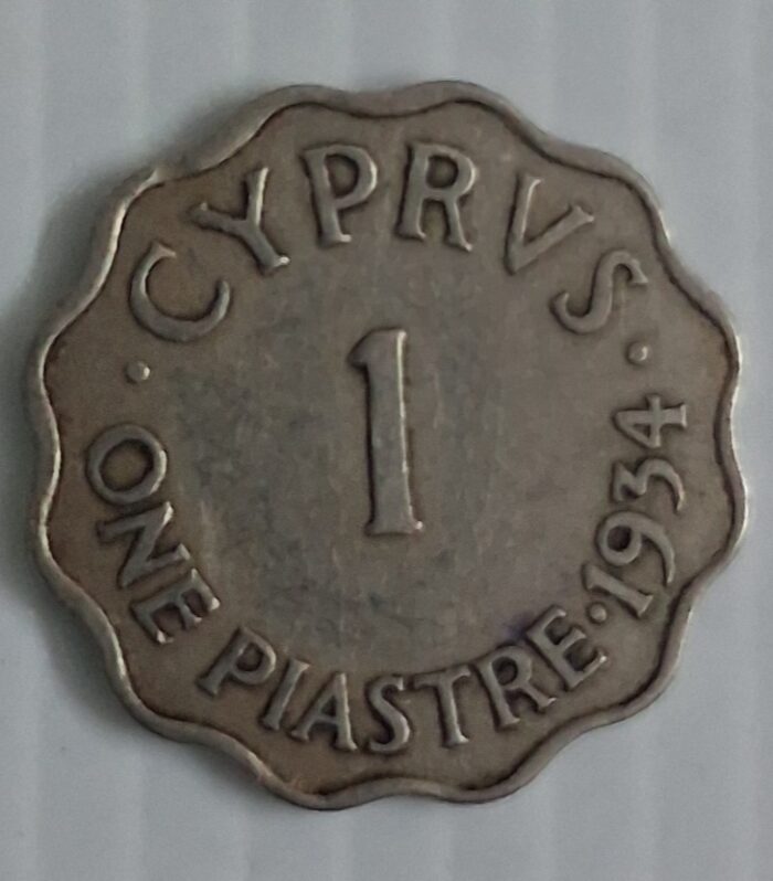 British Cyprus 1 Piastres world coin 1934