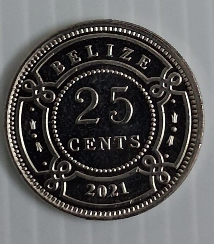 Belize 25 cents world coin Unc