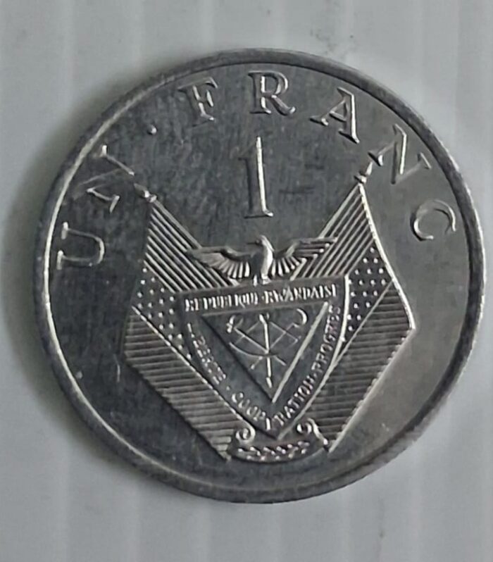 Rwanda 1 Franc world coin Unc