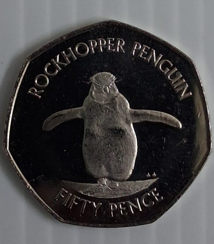 Falkland Islands 50 Pence Rockhopper Penguine unc