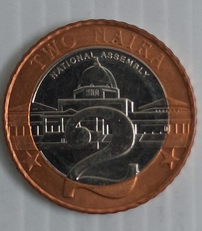 Nigeria 2 Naira world coin Bimetal