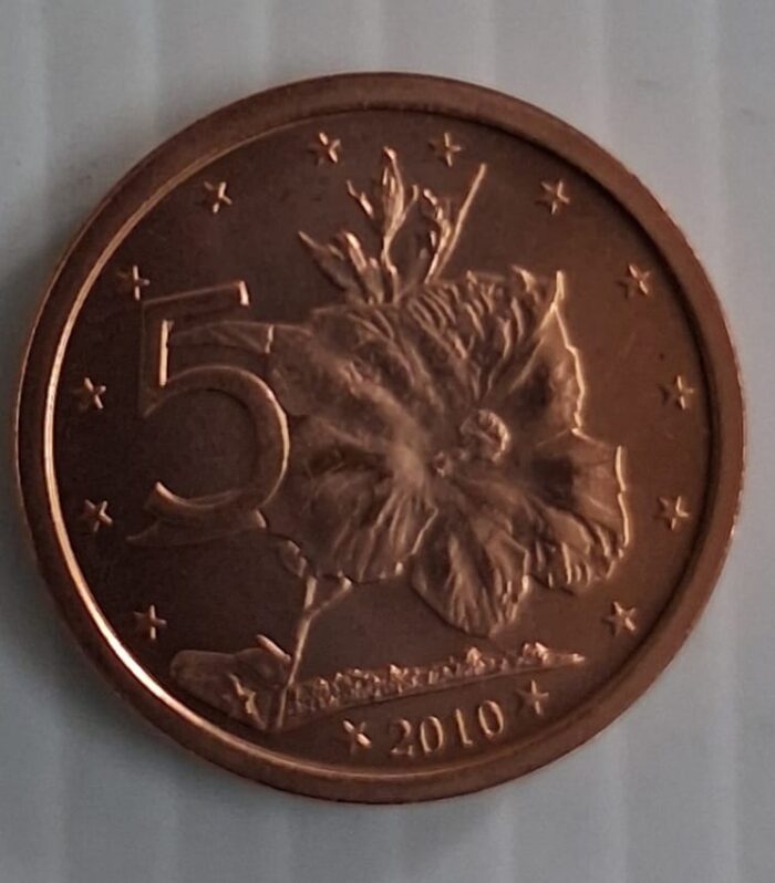 Cook Islands 5 cents world coin unc Flower