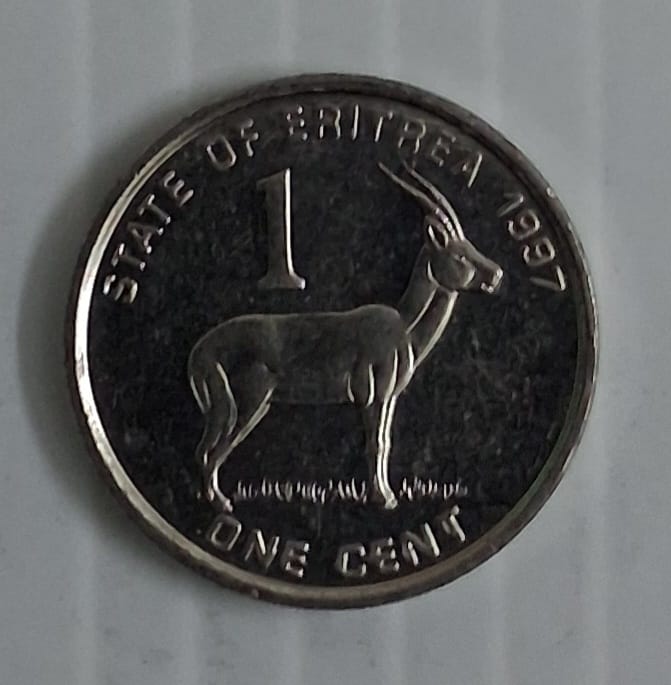 Eritrea 1 cent world coin Gazella