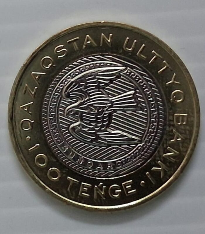 Kazakhstan 100 Tenge coin Falcon Unc 2025