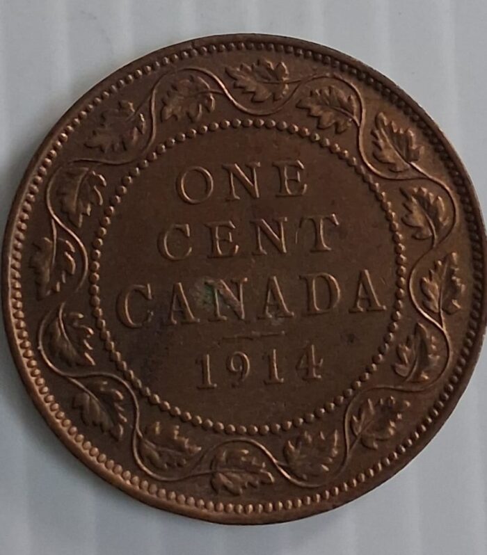 British Canada 1 Cent world coin George V 1914