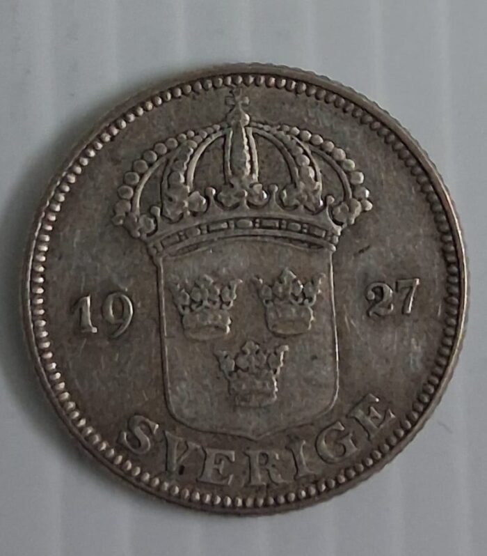 Sweden 50 ore coin silver 1927