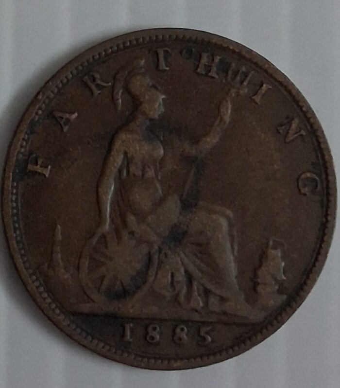 Uk One Farthing world coin 1885