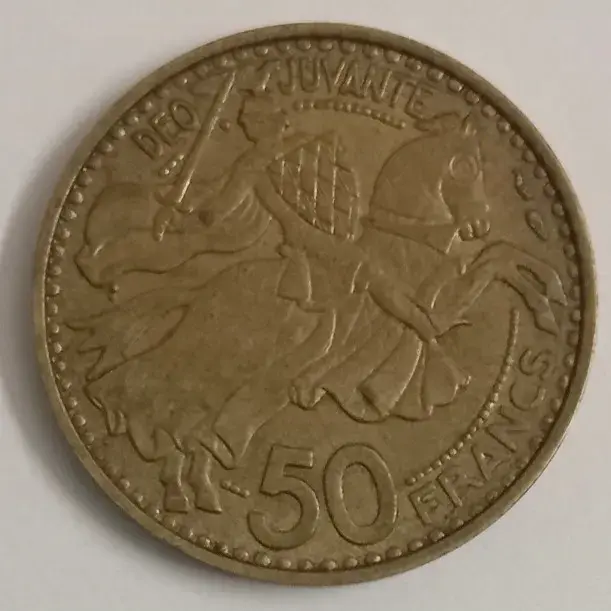 Monaco 50 Francs world coin 1950