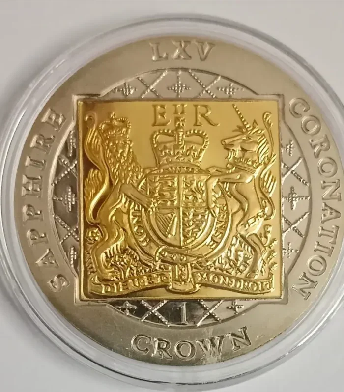 Falkland Islands 1 Crown coin Sapphire Coronation
