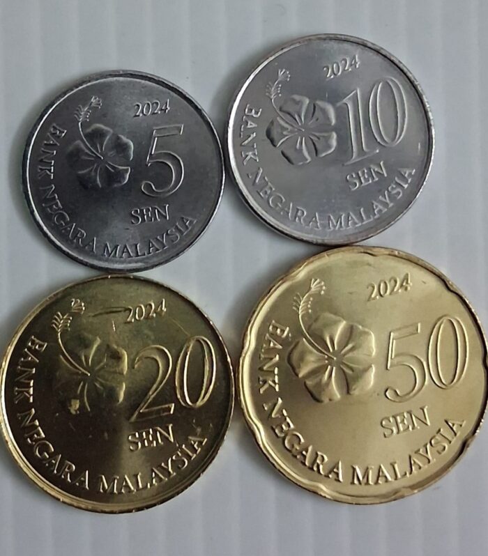 Malaysia world coins set of 4 unc 2024
