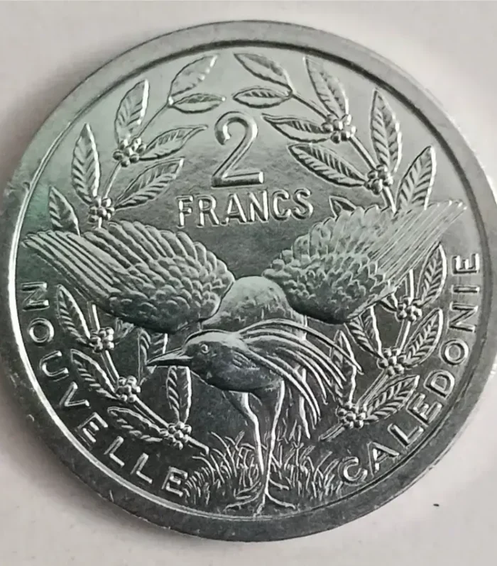 New Caledonia 2 Francs world coin Unc