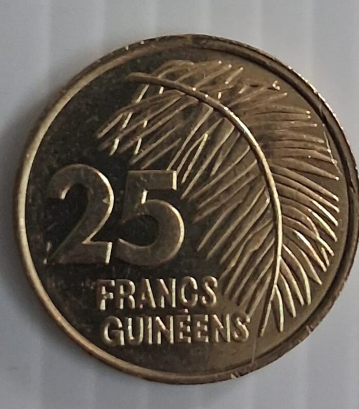 African Guinea 25 Francs coin 1987