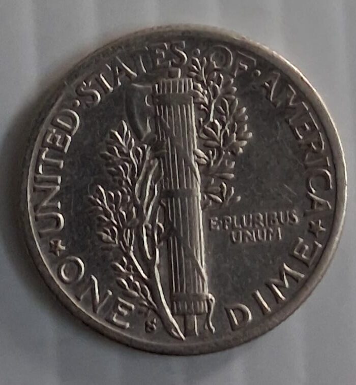 USA 1 Mercury Dime coin silver 1943