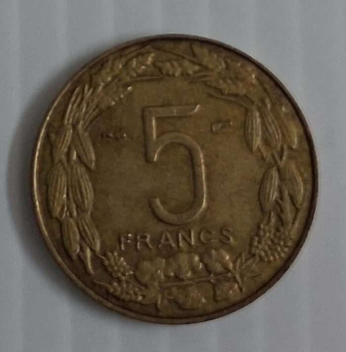 French Equitorial Africa (Cameroun) 5 Francs world coin 1958