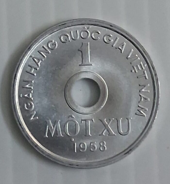 North Vietnam 1 Xu 1958 coin Bunc rare