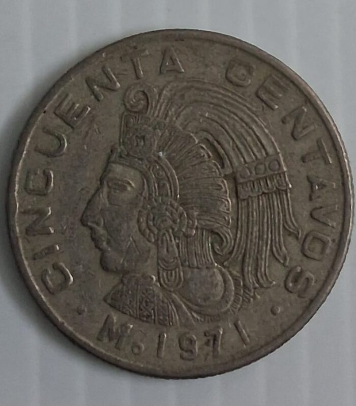 Mexico 50 Centavos coin 1971